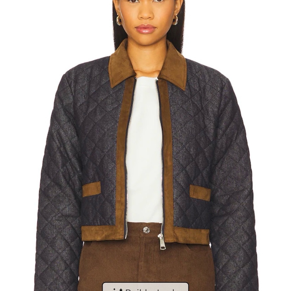 NWT Steve Madden Quilted Agatha Jacket Dark XL Blue Structured Barn Jacket
